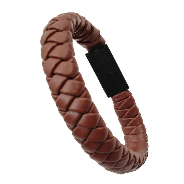 Outdoor Portable Leather Mini Type-C/8Pin/Micro USB Bracelet Charger Data Cable-UlGadget