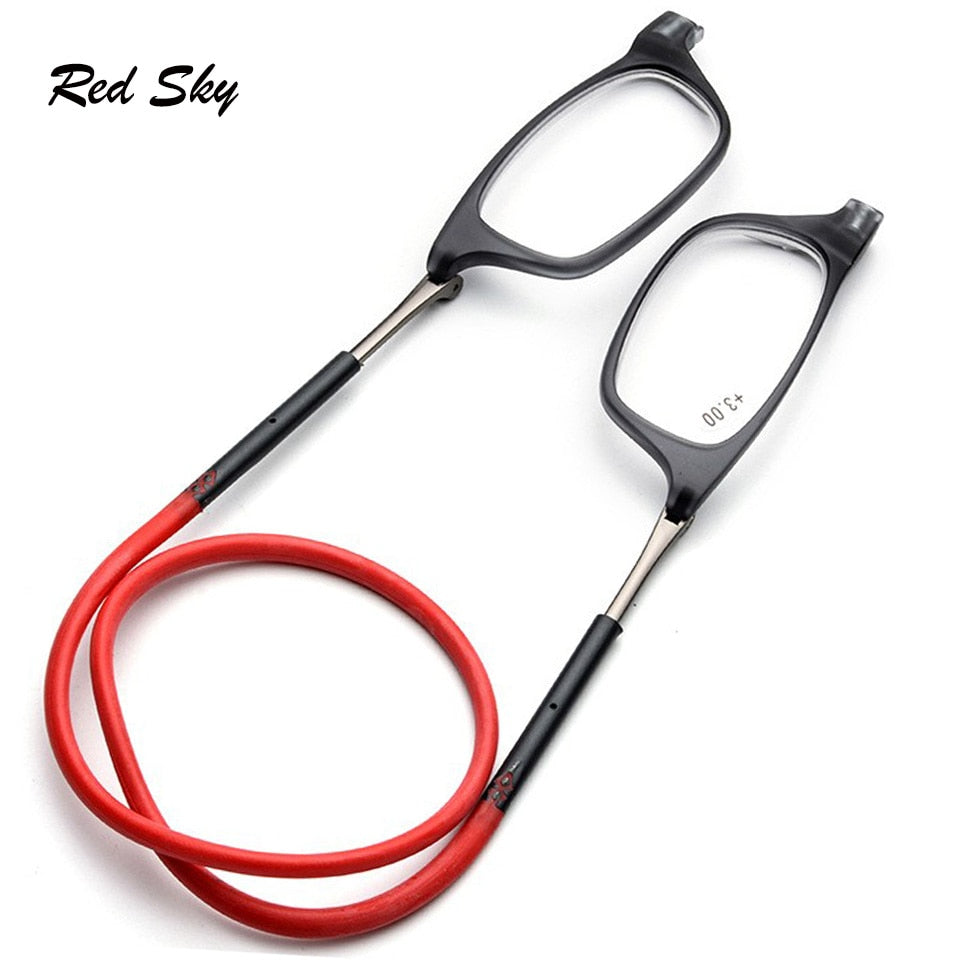 Neck Hanging Upgraded Magnetic Reading Glasses Men And Women Adjust Presbyopia Eyeglasses+1.00+1.25+1.50+1.75+2.00-UlGadget