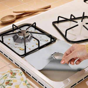 Kitchen Gadget 4-Pack Reusable Aluminum Gas Range Stove Burner Protector-UlGadget