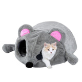 Mouse Cat House Bed With Removable Cushion & Waterproof Bottom Small Cats Dogs Gift For Pet-UlGadget