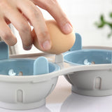 Omelet Maker Double Cup Steamed Set Microwave Perfect Eggs Poacher Ovens Cooking Tools-UlGadget