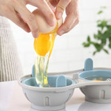 Omelet Maker Double Cup Steamed Set Microwave Perfect Eggs Poacher Ovens Cooking Tools-UlGadget