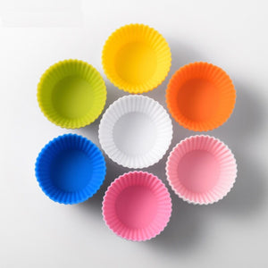 3000Pcs/lot Round Shaped Silicon Cake Baking Nonstick and Heat Resistant Reusable Silicone Cupcake Pan Muffin Cup Baker Shaper-UlGadget