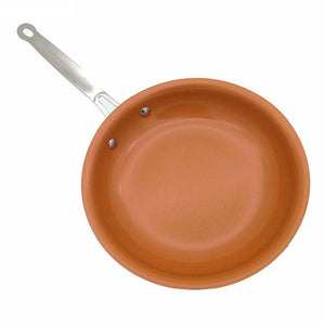 NON-STICK COPPER FRYING PAN With Ceramic Coating And Induction cooking, Oven & Dishwasher Safe 10 & 8 Inches-UlGadget