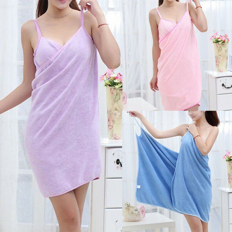 Towel Dress - Wearable Towel Womens Lady Fast Drying Beach Spa Magical Nightwear Sleeping-UlGadget