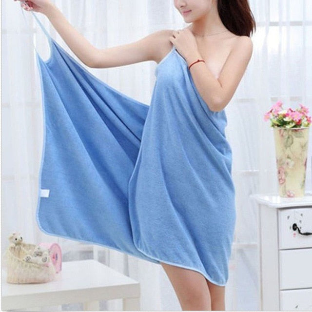 Towel Dress - Wearable Towel Womens Lady Fast Drying Beach Spa Magical Nightwear Sleeping-UlGadget