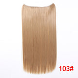 Invisible Halo Hair Extensions Secret Fish Line Hairpieces Synthetic Straight Wavy Hair Extensions-UlGadget