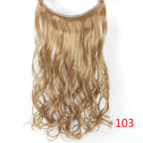 Invisible Halo Hair Extensions Secret Fish Line Hairpieces Synthetic Straight Wavy Hair Extensions-UlGadget