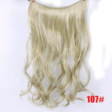 Invisible Halo Hair Extensions Secret Fish Line Hairpieces Synthetic Straight Wavy Hair Extensions-UlGadget