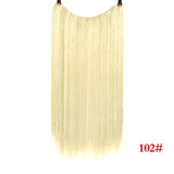 Invisible Halo Hair Extensions Secret Fish Line Hairpieces Synthetic Straight Wavy Hair Extensions-UlGadget