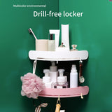 Plastic Snap Up Bathroom Shelf Organizer Corner Shelf Shower Storage Wall Holder Shampoo Holder-UlGadget