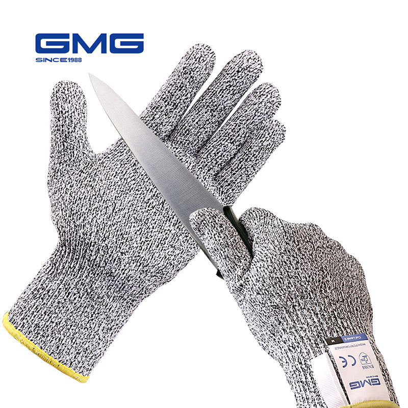 Many Sizes Ambidextrous Anti-cut Level 5 Safety Work Grey Gloves-UlGadget