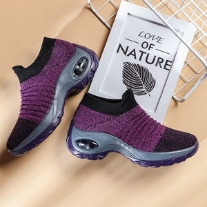 Women's Slip On Shoes Platform Sock Sneakers Flat Breathable Mesh-UlGadget