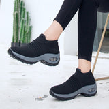 Women's Slip On Shoes Platform Sock Sneakers Flat Breathable Mesh-UlGadget