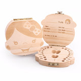 Wooden Baby Milk Teeth Box Save Deciduous Teeth Storage-UlGadget