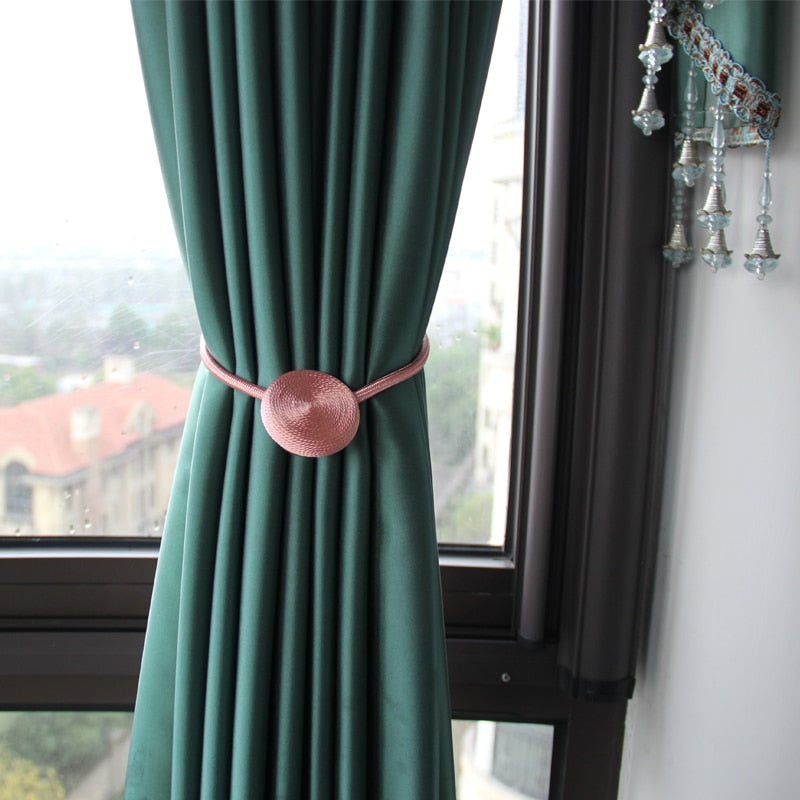 Strong Magnetic Curtain Strap Decorative Holdbacks Buckle Clips Curtain Hook Holder-UlGadget