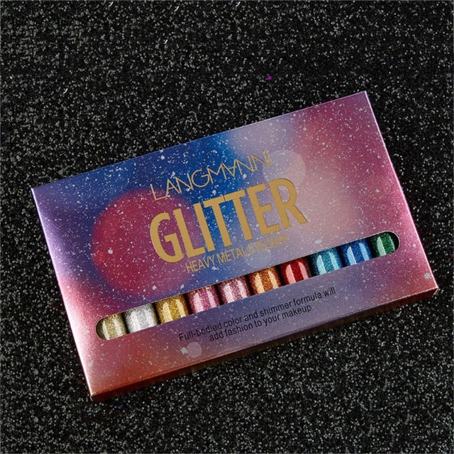 10PCS/Set Waterproof Colorful Long Lasting Liquid Glitter Shining Shimmer Eyeliner-UlGadget