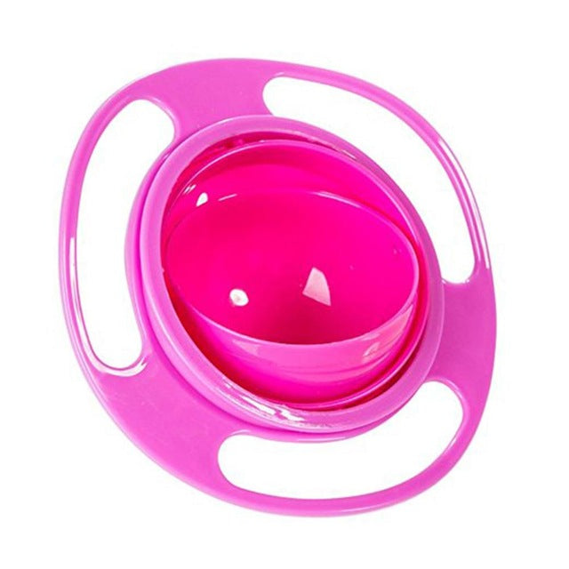 Baby Learning Feeding Toy Dishes 360 Rotate Spill-Proof Plastic Bowl-UlGadget