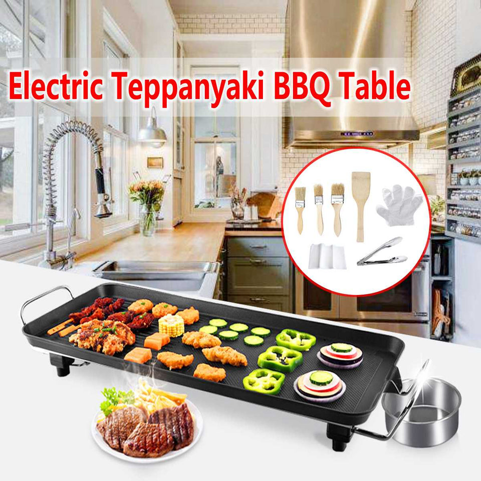 1350W Electric Non-sticky Smokeless Family Barbecue Electric Raclette Grill-UlGadget