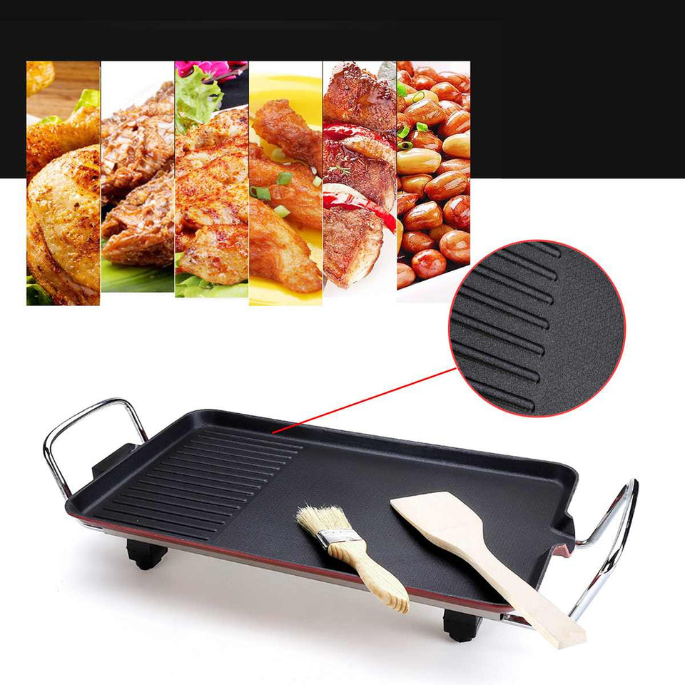 1350W Electric Non-sticky Smokeless Family Barbecue Electric Raclette Grill-UlGadget