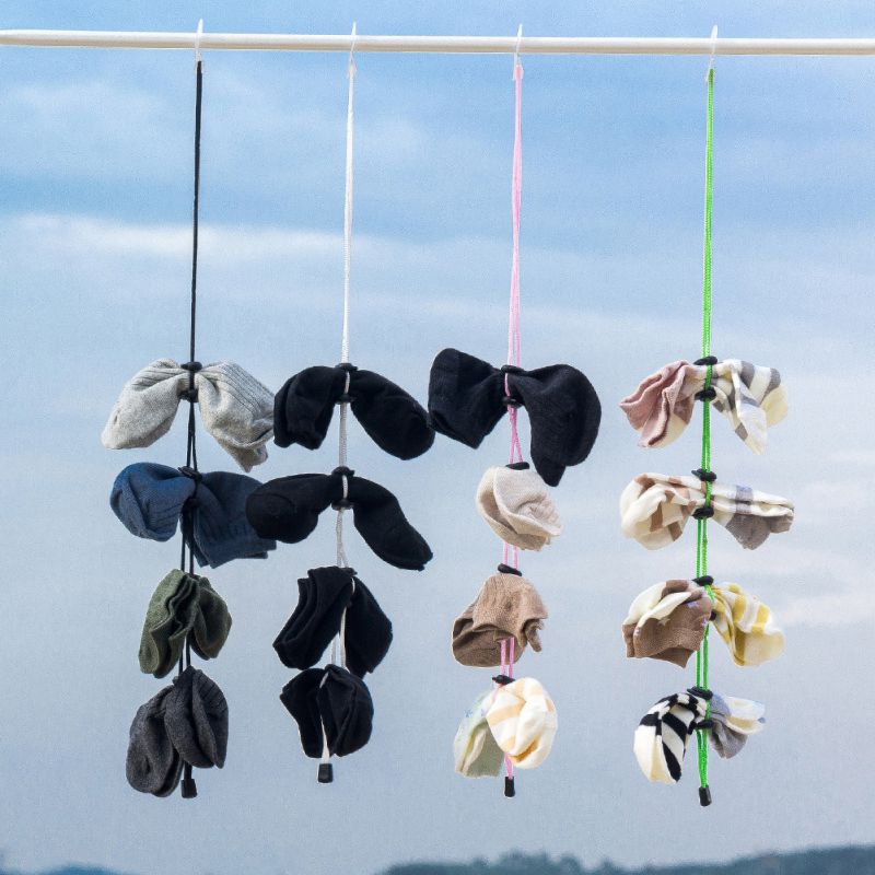 Easy Socks Organizer Plastic Foldable Dry Washing Line Closet-UlGadget