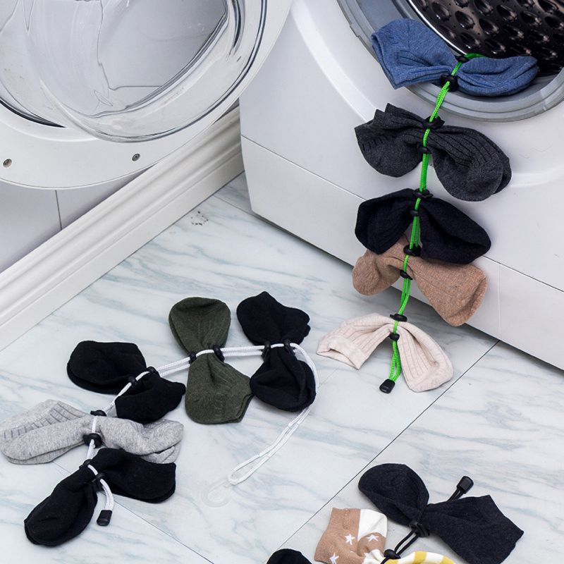 Easy Socks Organizer Plastic Foldable Dry Washing Line Closet-UlGadget