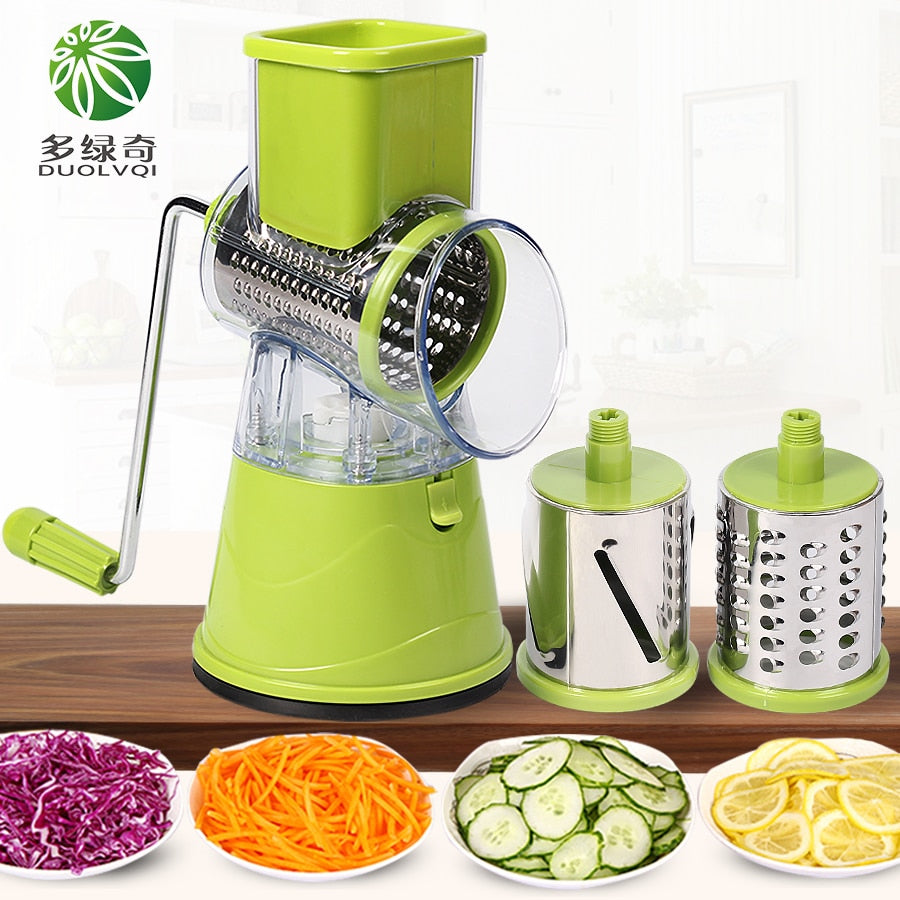 Kitchen Gadgets Multifunctional Cheese Grater for Walnuts Vegetable Potato Round Mandoline Slicer-UlGadget