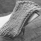 Fashion Handmade Chunky Knit Blanket Thick Soft Warm Yarn Wool-like Polyester Winter-UlGadget