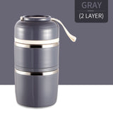 Leak-Proof Stainless Steel Thermal Lunch Boxs Cute Japanese Kitchen Supplies-UlGadget