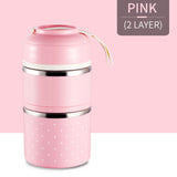 Leak-Proof Stainless Steel Thermal Lunch Boxs Cute Japanese Kitchen Supplies-UlGadget