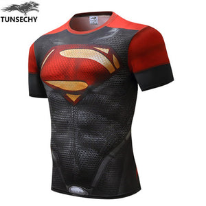 Superman Batman Tops The Flash T-shirts Fitness Crossfit Tees Bodybuilding-UlGadget