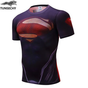 Superman Batman Tops The Flash T-shirts Fitness Crossfit Tees Bodybuilding-UlGadget