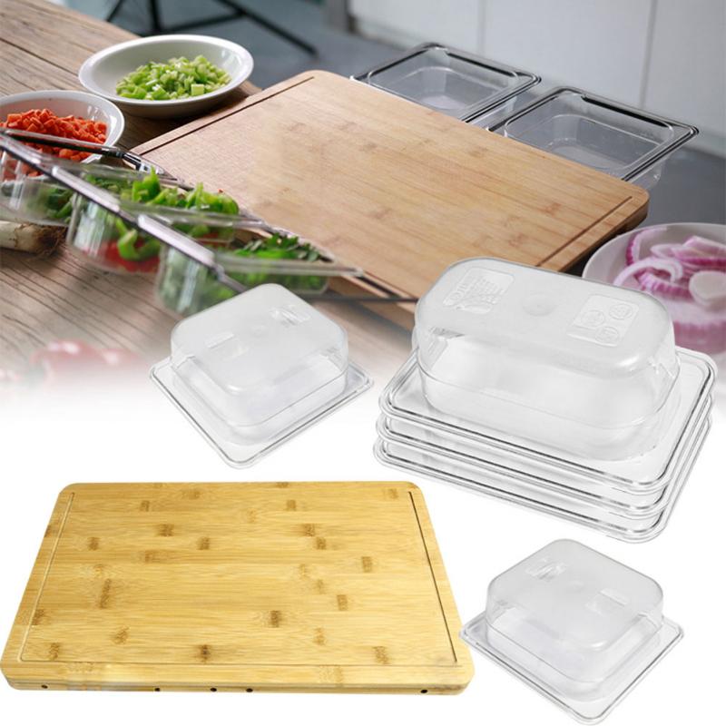 Vegetable Kitchen Smooth Multifunction Bamboo Cutting Board With Storage Box-UlGadget