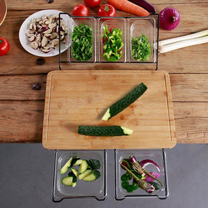 Vegetable Kitchen Smooth Multifunction Bamboo Cutting Board With Storage Box-UlGadget