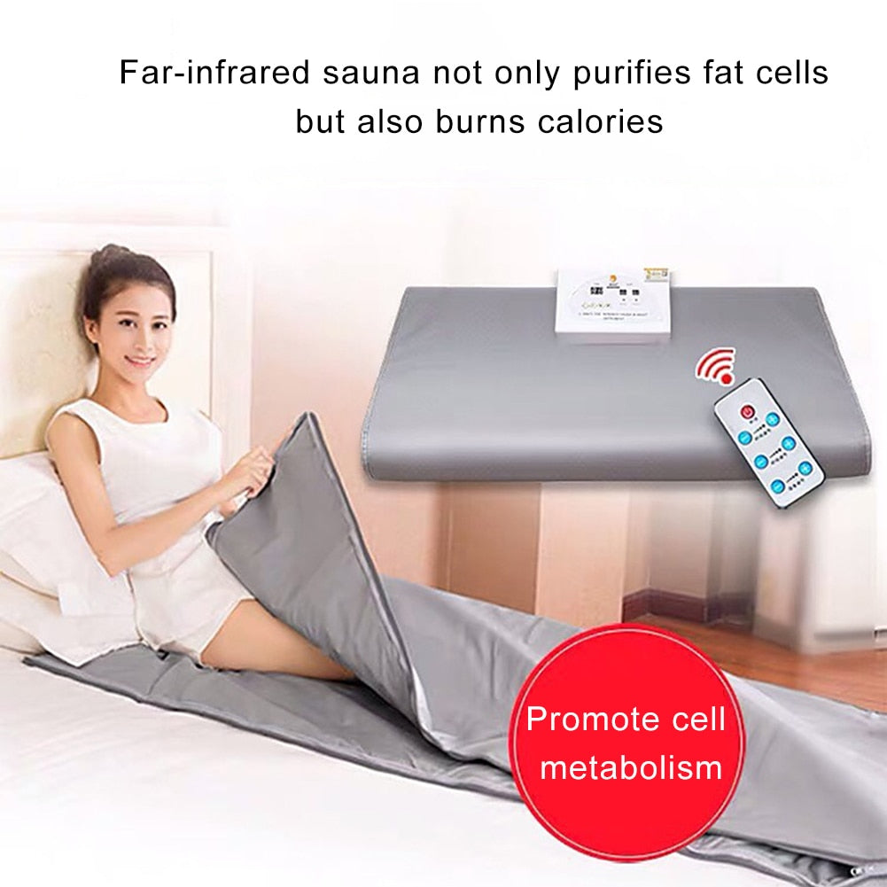 EU/US Portable Infrared Fat Purifying Cells Calories Burning Sauna Blanket-UlGadget