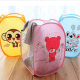 Cartoon Cute Animal Folding Dirty Clothes Laundry Nylon Bucket-UlGadget