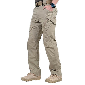 Newly Men Waterproof Work Cargo Long Pants Pockets Loose Trousers