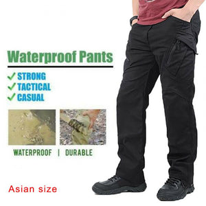 Newly Men Waterproof Work Cargo Long Pants Pockets Loose Trousers