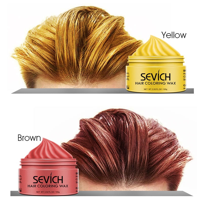 100g Temporary Disposable Hair Color Wax Men DIY Hairstyle Molding Paste Dye Cream Gel-UlGadget