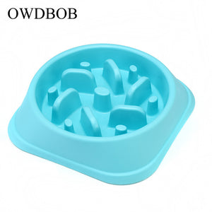 Plastic Anti Choke Pet Bowl Slow Down Eating Healthy Diet Dish For Dogs-UlGadget