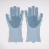 1 Pair Scrubber Rubber Cleaning Gloves Dusting Dish Washing Kitchen Tool