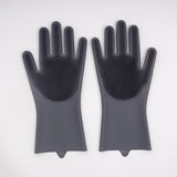 1 Pair Scrubber Rubber Cleaning Gloves Dusting Dish Washing Kitchen Tool