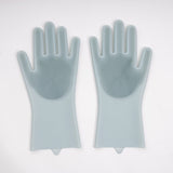 1 Pair Scrubber Rubber Cleaning Gloves Dusting Dish Washing Kitchen Tool