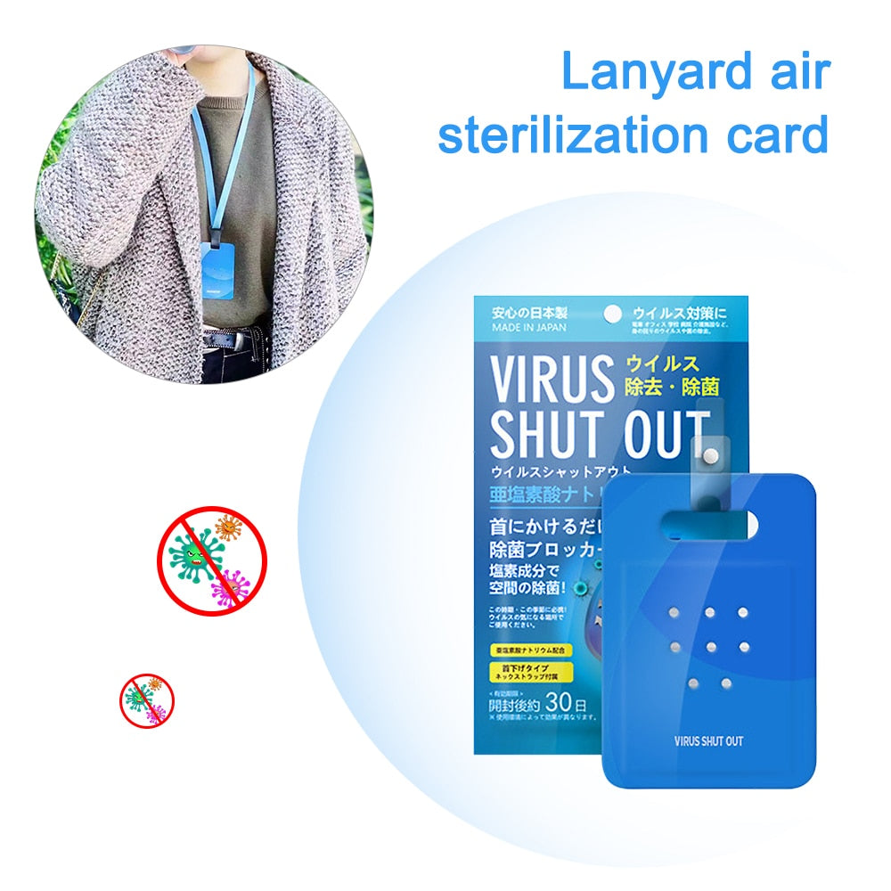 Air Freshener Disinfection Lanyard Protection Anti Virus Antibacterial Sterilization Card