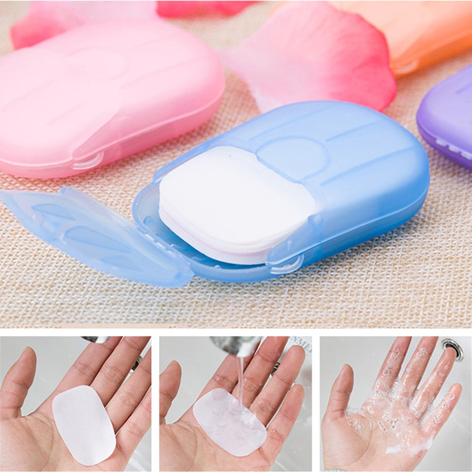 20/40/50/100PCS Portable Disposable Washing Hand Soluble Disinfectant Foaming Soap Paper-UlGadget