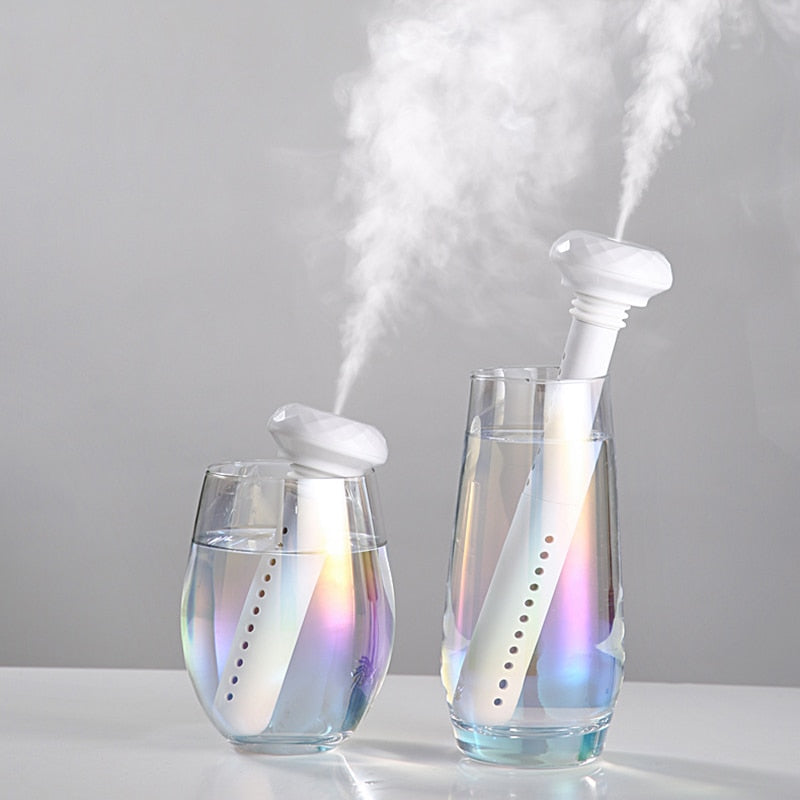 USB Portable Home Office Air Mist Humidifier Diamond Bottle Aroma Diffuser-UlGadget