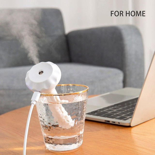 USB Portable Home Office Air Mist Humidifier Diamond Bottle Aroma Diffuser-UlGadget