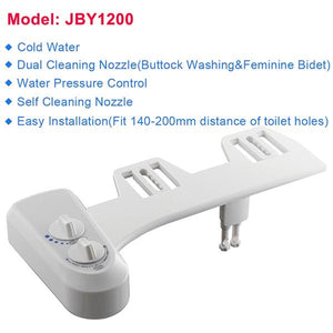 Non-Electric Nozzle-Fresh Water Bidet Sprayer Toilet Seat Self-Cleaning