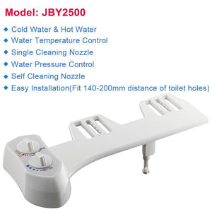 Non-Electric Nozzle-Fresh Water Bidet Sprayer Toilet Seat Self-Cleaning