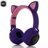 Wireless Cat Ear Bluetooth 5.0 Headphones LED Noise Cancelling Bluetooth Headset